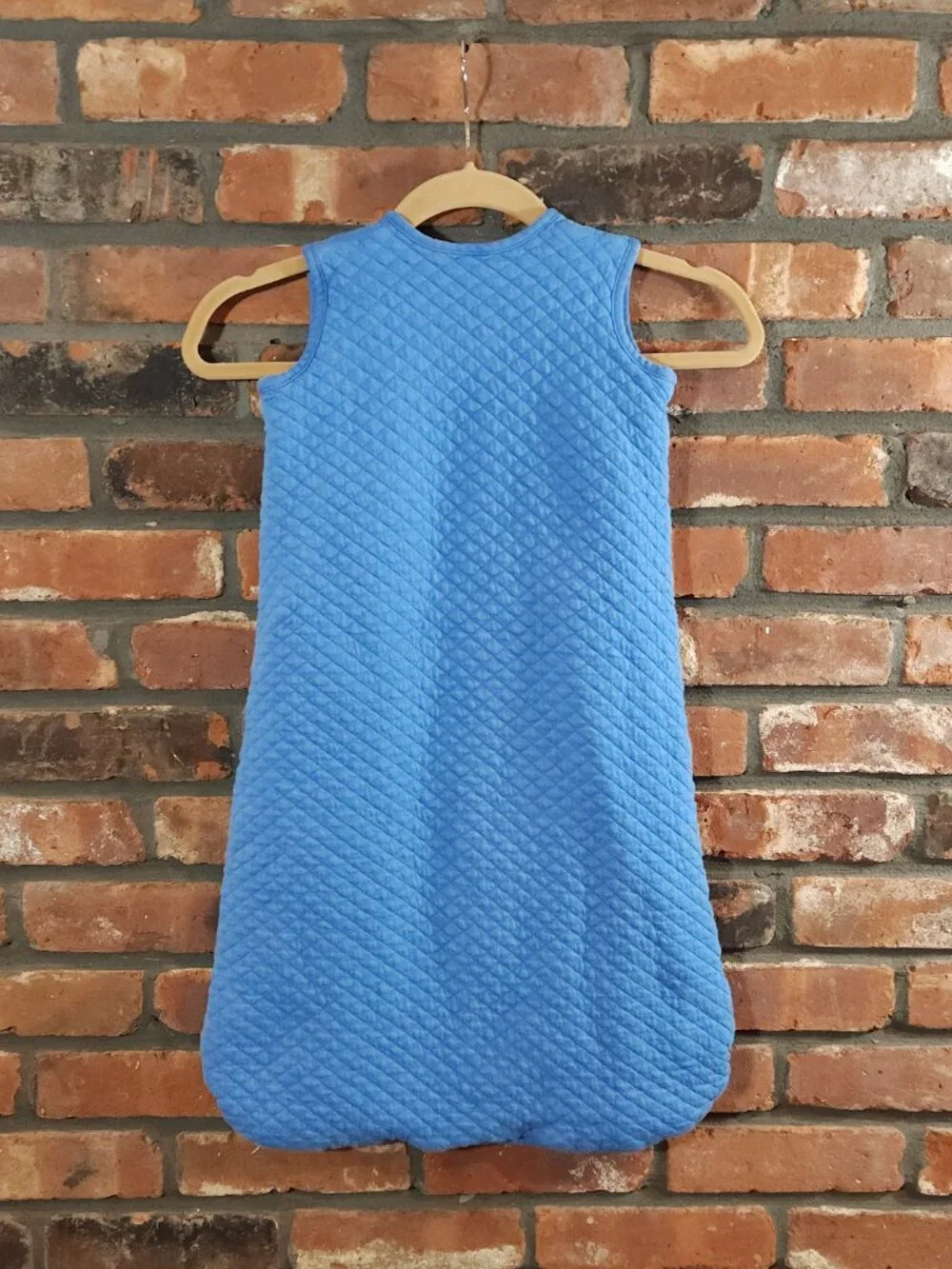Hanna Andersson Soft Quilted Blue Zippered Baby Sleep Sack Size 18 mos - 2T